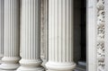 Marble ancient white pillars. Generate Ai Royalty Free Stock Photo