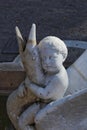 Marble angel statue in the garden. Royalty Free Stock Photo