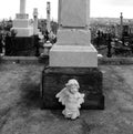 Marble Angel Statue in Old Cemetery Royalty Free Stock Photo