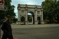Marble arch at the entrance to Hyde Park