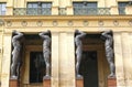 Marble Atlantes, holding the roof of the Hermitage in St. Peters Royalty Free Stock Photo