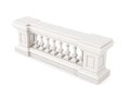 Marble balustrade isolated. 3d rendering