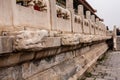 A fragment of the palace basement exterior in the Forbidden City, Beijing Royalty Free Stock Photo