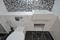 Marble bathroom with mosaic tiles Royalty Free Stock Photo