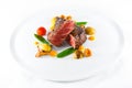 marble beef stake vegetables Royalty Free Stock Photo