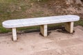 Marble bench in the park Royalty Free Stock Photo