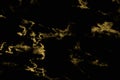 Marble black wall background surface gold  yellow pattern graphic abstract light elegant black. Royalty Free Stock Photo