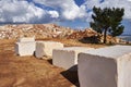 Marble blocks at abandoned marble quarry in the sunny day Royalty Free Stock Photo