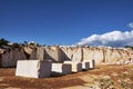 Marble blocks at abandoned marble quarry in the sunny day Royalty Free Stock Photo