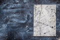 Marble Board on Blue Background