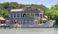 Marble Boat also known as the Boat of Purity and Ease in Summer Palace, Beijing, China Royalty Free Stock Photo