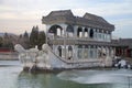 The Marble Boat On Lake Kunming At The Summer Palace In Beijing China Royalty Free Stock Photo