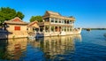 Marble Boat at the Summer Palace in Beijing Royalty Free Stock Photo