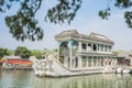 The Marble Boat in Summer Palace Beijing, China Royalty Free Stock Photo