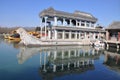 The marble boat in the Summer Palace Royalty Free Stock Photo