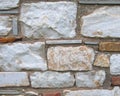 Marble and brick wall closeup