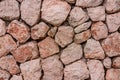 Marble bricks stone wall close-up . marble bricks texture of the walls. marble pattern of the brick wall. stone fence. Royalty Free Stock Photo