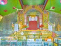 The marble Buddha in the shrine in Su Taung Pyae Pagoda, Mandala