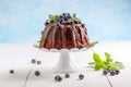 Marble bundt cake Royalty Free Stock Photo