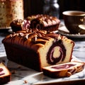 Marble Cake , traditional popular sweet dessert cake Royalty Free Stock Photo