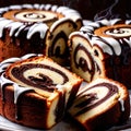 Marble Cake , traditional popular sweet dessert cake Royalty Free Stock Photo