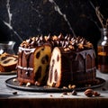 Marble Cake , traditional popular sweet dessert cake Royalty Free Stock Photo