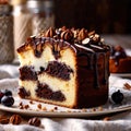 Marble Cake , traditional popular sweet dessert cake Royalty Free Stock Photo