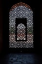 Marble carved screen window at Humayun's Tomb Royalty Free Stock Photo