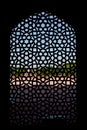 Marble carved screen window at Humayun's Tomb Royalty Free Stock Photo