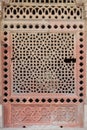 Marble carved window at Isa Khan Tomb Royalty Free Stock Photo