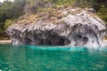 The marble cathedral chapel, Capillas De Marmol, along Carretera Austral, lake General Carrera, Puerto Tranquilo, Chile