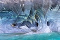 The marble cathedral chapel, Capillas De Marmol, Puerto Tranquilo, Chile Royalty Free Stock Photo