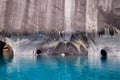 Marble Cathedral detail in lake General Carrera, Chile. Patagonia Royalty Free Stock Photo