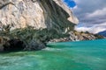 Marble caves Capillas del Marmol, General Carrera lake, landscape of Lago Buenos Aires, Patagonia, Chile Royalty Free Stock Photo