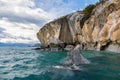 Marble caves Capillas del Marmol, General Carrera lake, landscape of Lago Buenos Aires, Patagonia, Chile Royalty Free Stock Photo