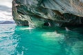 Marble caves Capillas del Marmol, General Carrera lake, landscape of Lago Buenos Aires, Patagonia, Chile Royalty Free Stock Photo