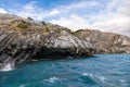 Marble caves Capillas del Marmol, General Carrera lake, landscape of Lago Buenos Aires, Patagonia, Chile Royalty Free Stock Photo