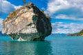 Marble caves Capillas del Marmol, General Carrera lake, landscape of Lago Buenos Aires, Patagonia, Chile Royalty Free Stock Photo