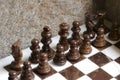 Marble chess set Royalty Free Stock Photo