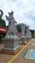 Marble Chinese idol sculpture in the park