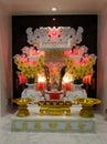 Marble Chinese Spirit House and candle light