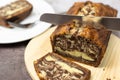 Marble chocolate pound cake or loaf bread