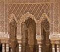 Marble collonade in Alhambra Royalty Free Stock Photo