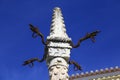 Marble column called 'Pelourinho' pillory with iron dragon heads Royalty Free Stock Photo