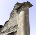 Marble Column at Pompeii Italy Royalty Free Stock Photo