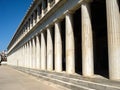 Marble columns in Atalo Stoa in agora at Athens