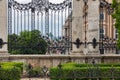 Marble columns with ironwork gate near Buda Castle Budapest Hungary Royalty Free Stock Photo