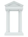 Marble columns isolated on white background Royalty Free Stock Photo