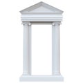 Marble Columns Isolated on white background Royalty Free Stock Photo
