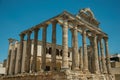 Marble columns in the Temple of Diana at Merida Royalty Free Stock Photo